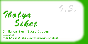 ibolya siket business card